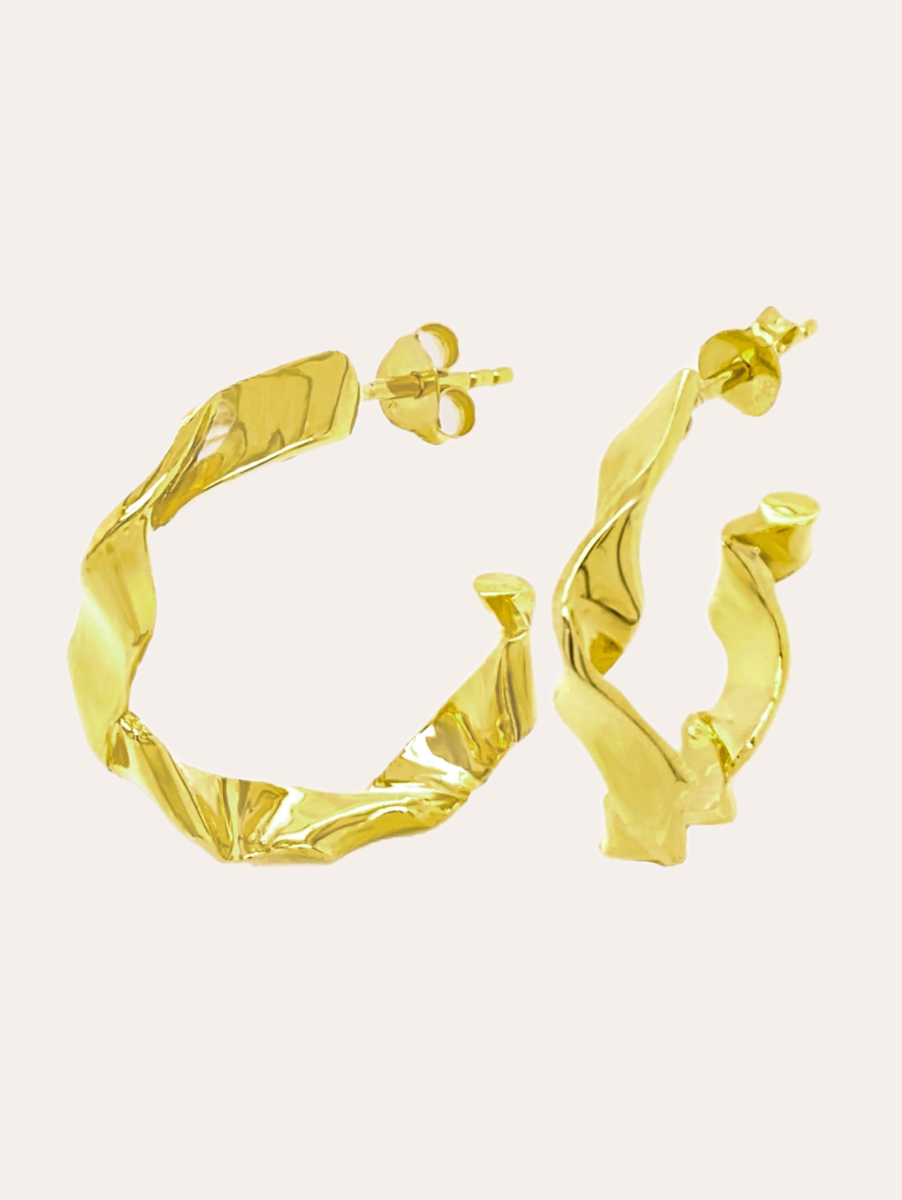 Izzia strass earrings gold