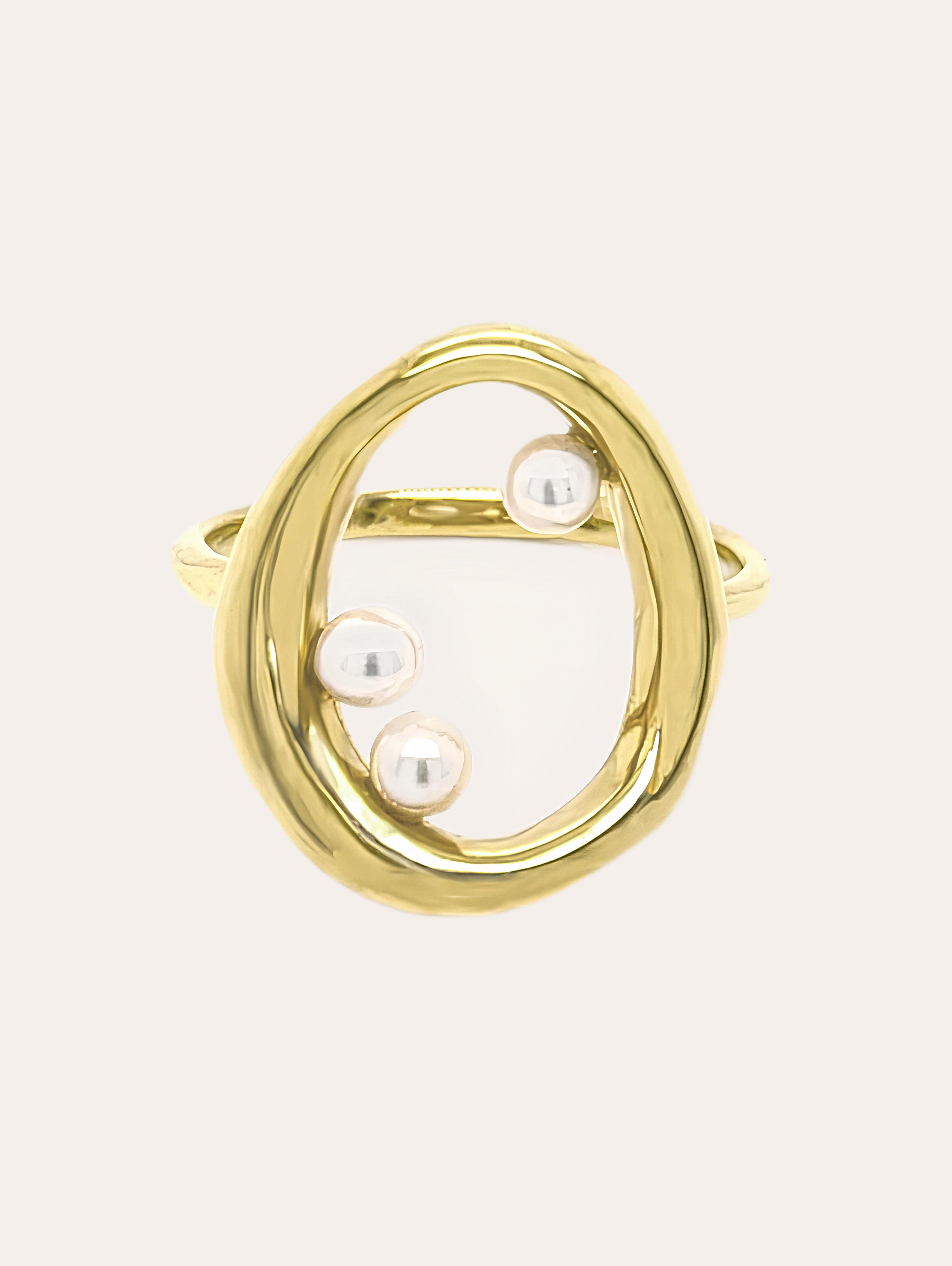 Elara Ellipse Ring Gold